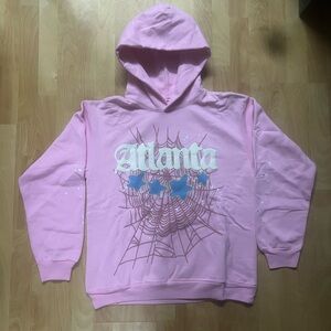 Sp5der Atlanta Pink Hoodie Size Medium